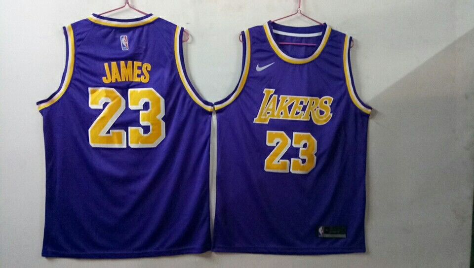 Men Los Angeles Lakers #23 James Purple Nike Game NBA Jerseys1->los angeles lakers->NBA Jersey